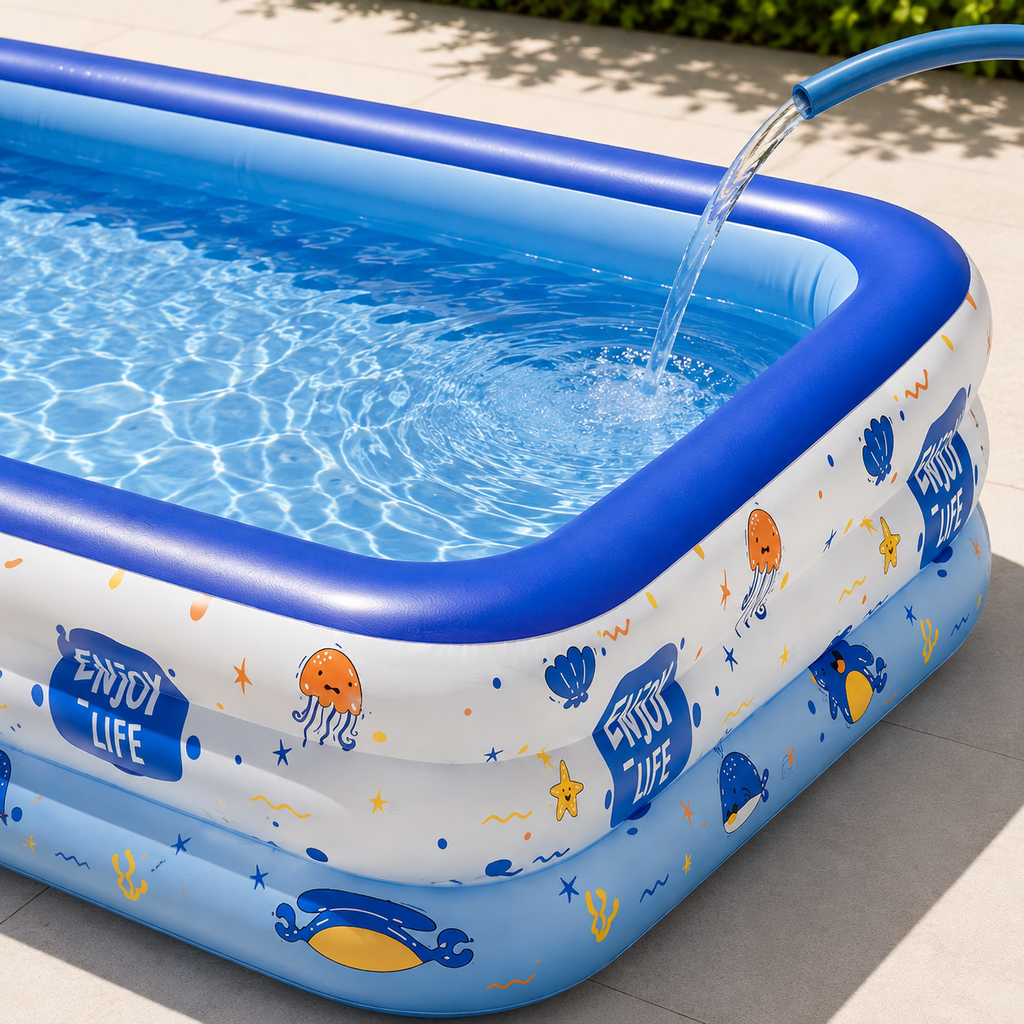 Großer Familienpool für Garten & Sommer – Aufblasbarer Pool