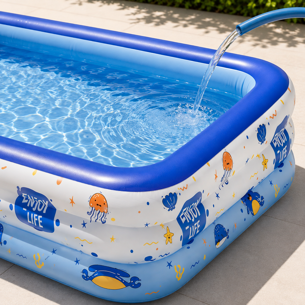 Großer Familienpool für Garten & Sommer – Aufblasbarer Pool