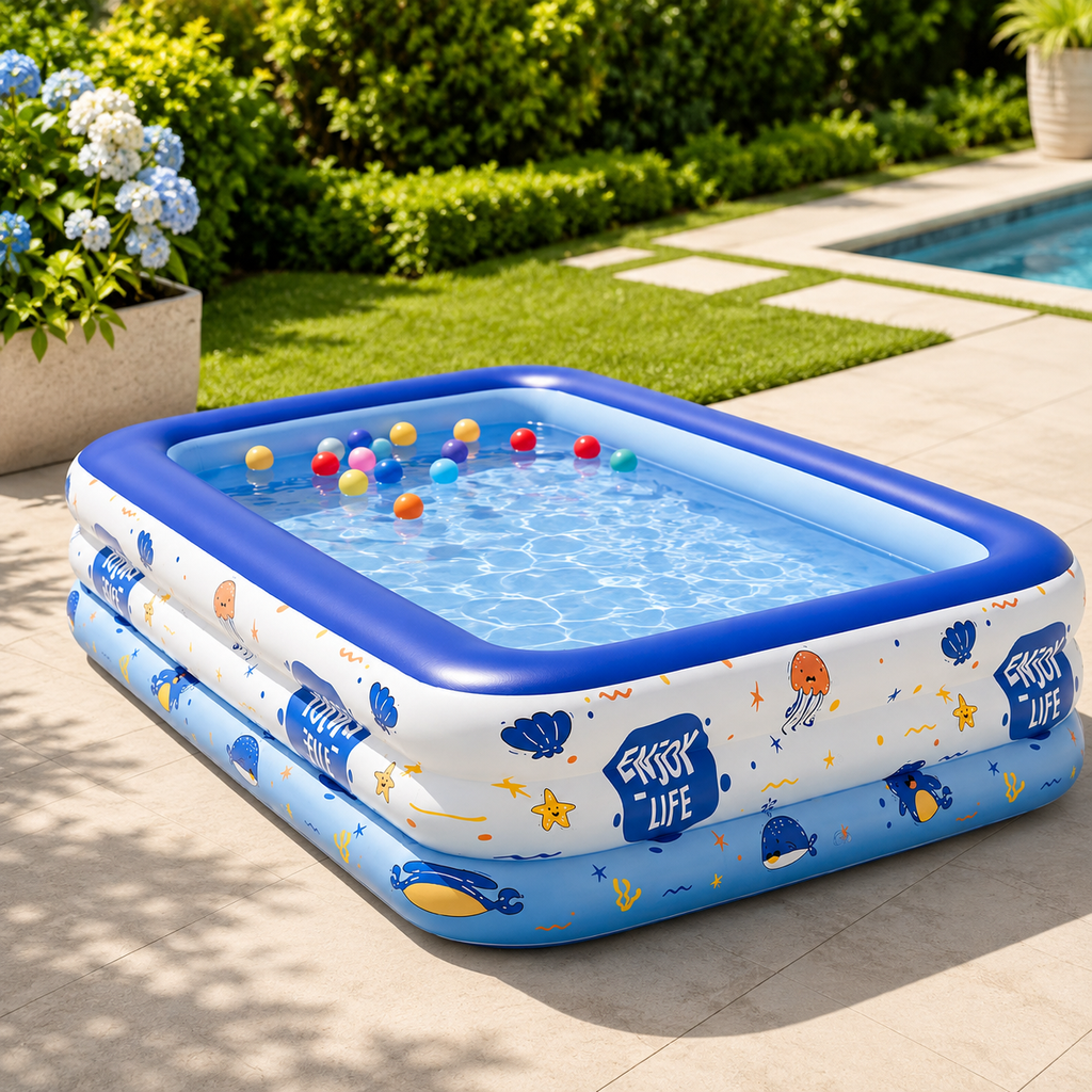 Großer Familienpool für Garten & Sommer – Aufblasbarer Pool