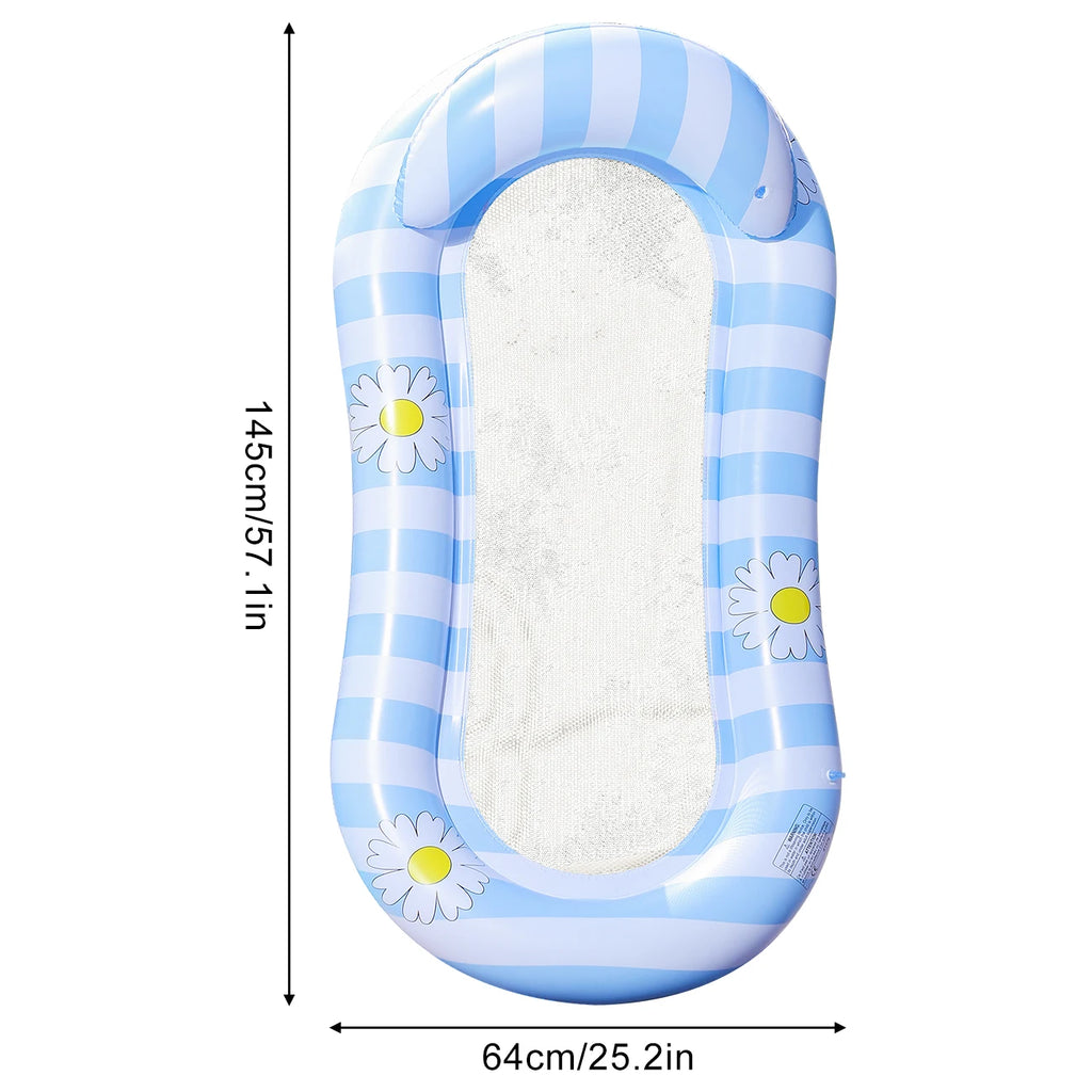 Aufblasbare Blatt-Poolliege – Grüne Schwimminsel für Sommer & Strand