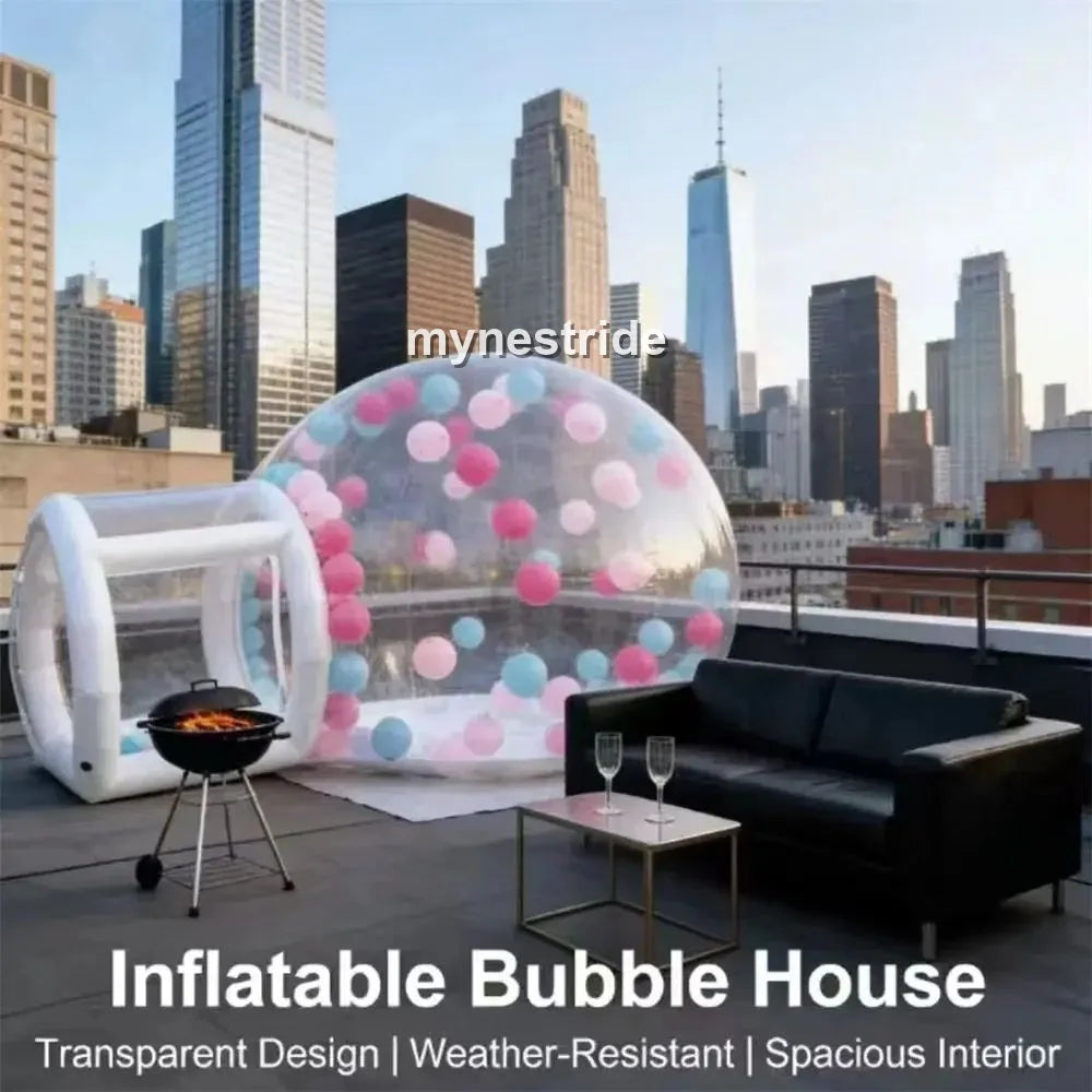 Transparentes Bubble Kuppelzelt – aufblasbares Eventzelt mit Gebläse