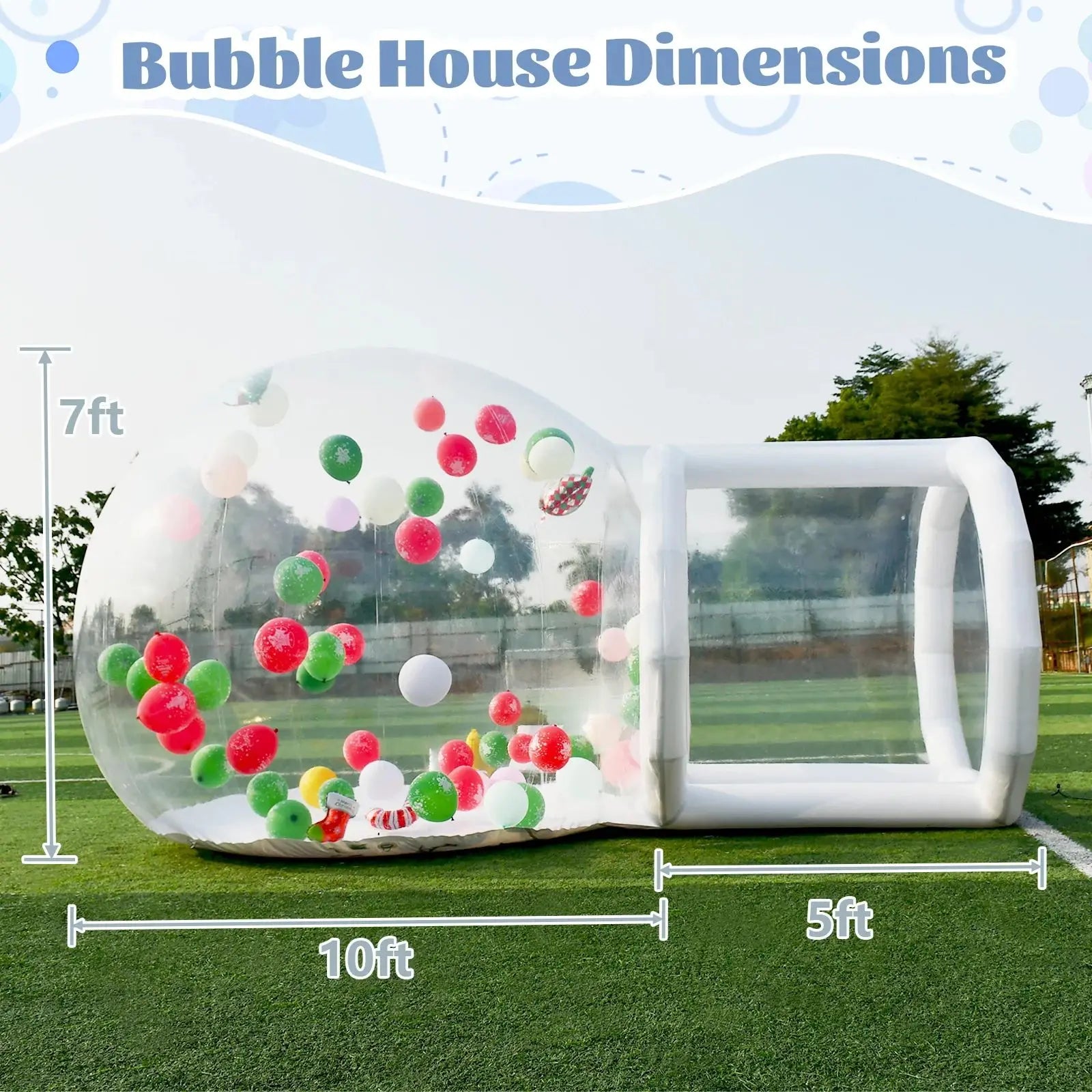 Transparentes Bubble Kuppelzelt – aufblasbares Eventzelt mit Gebläse