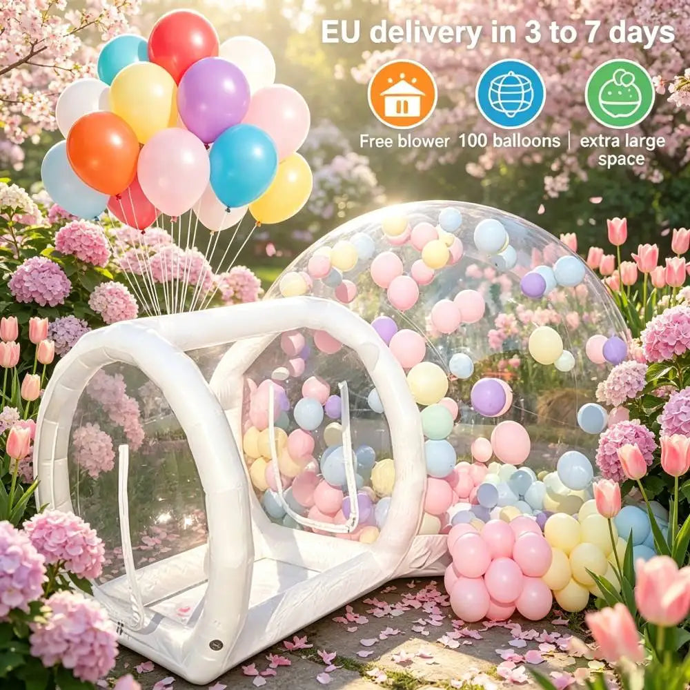Transparente Bubble Burg – aufblasbares Eventzelt für Partys & Veranstaltungen