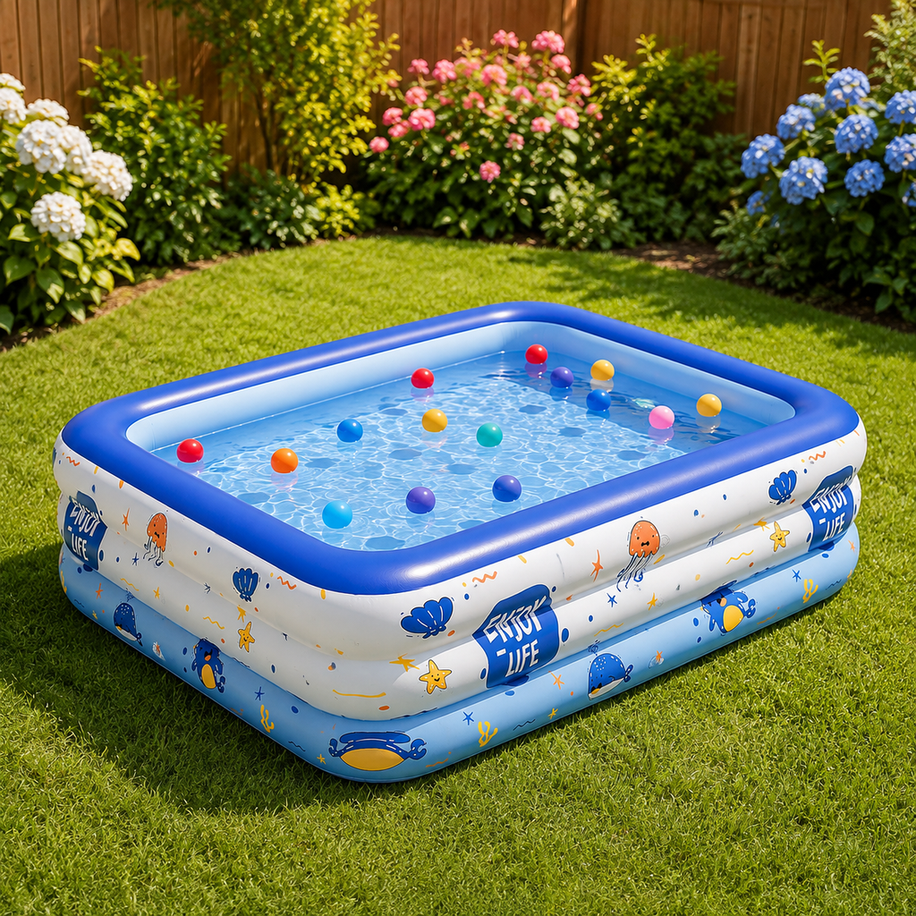 Großer Familienpool für Garten & Sommer – Aufblasbarer Pool