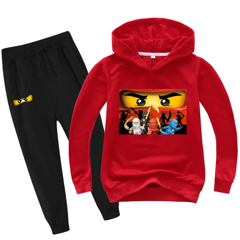 Kinder Trainingsanzug – Anime Hoodie & Hose, 2-teilig, Unisex (2–13 Jahre)