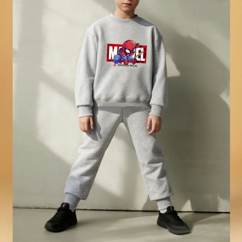 Jungen-Set mit Cartoon-Print | Strick-Pullover & Hose | Größe 4–6 Jahre
