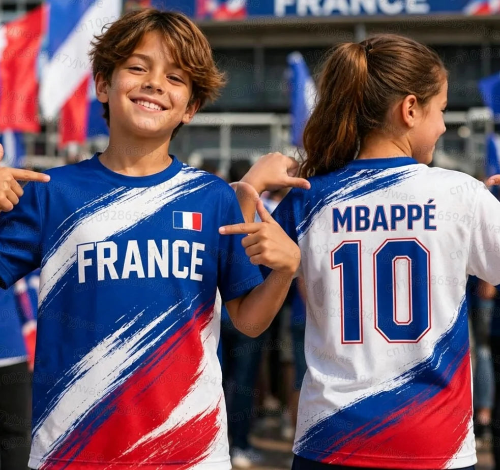 Mbappé #10 Fußball-Set | Trikot & Shorts | Frankreich | Unisex | Kinder & Erwachsene