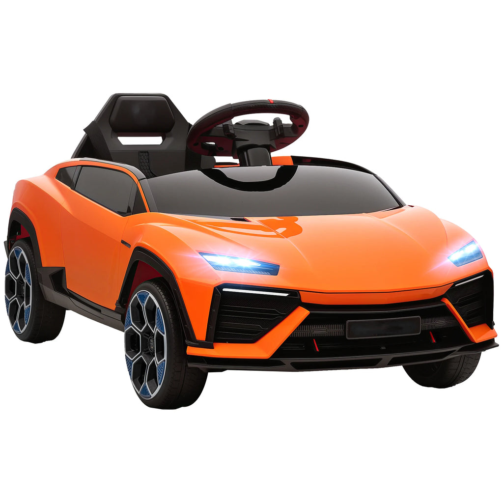 Kinder-Elektrosportwagen 12V in Orange – Scherentüren, Fernbedienung & MP3 (3–6 Jahre)