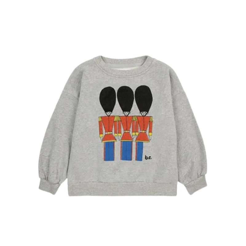 Kinder Hoodie mit Cartoon-Print – Unisex Sweatshirt für Frühling & Herbst