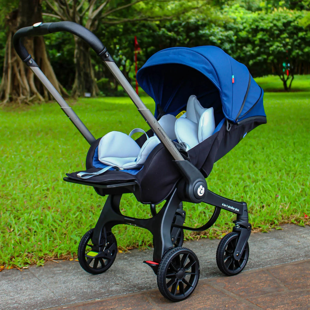 4-in-1 Baby Kinderwagen mit Autositz – faltbar, flexibel & reisetauglich