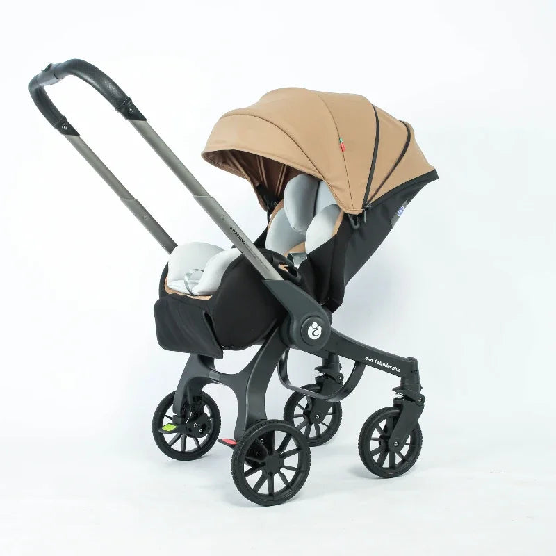 4-in-1 Baby Kinderwagen mit Autositz – faltbar, flexibel & reisetauglich