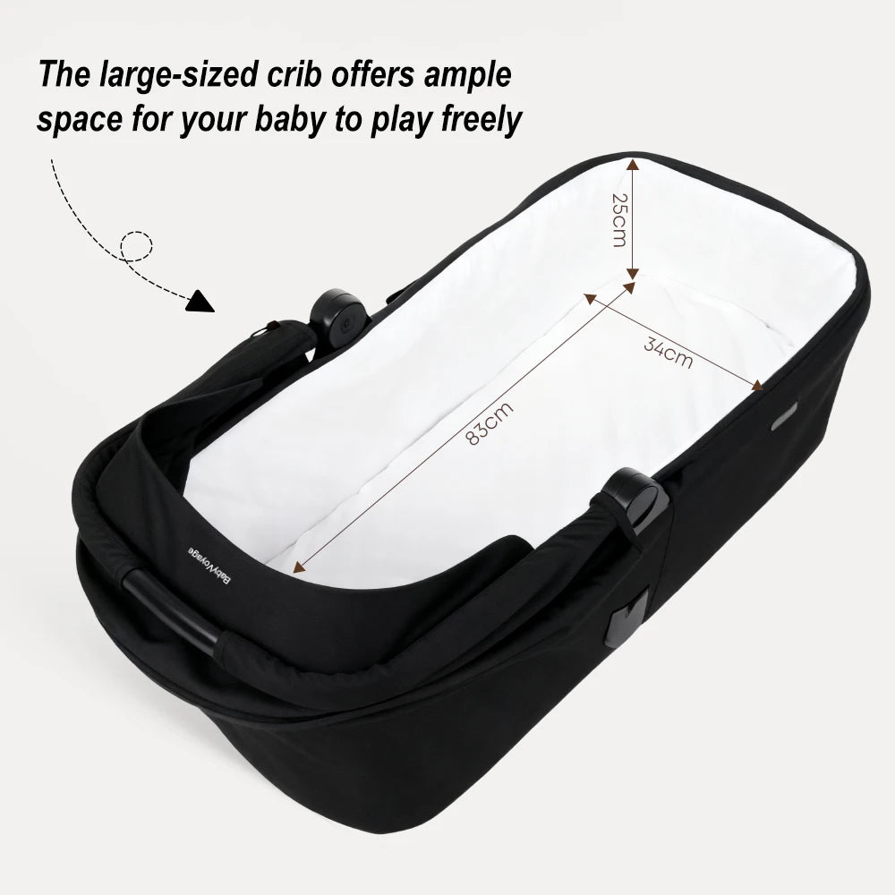 BabyVoyage 4-in-1 Kinderwagen-Reisesystem mit ISOFIX & 360°-Schwenkrädern – Für Neugeborene bis 26 kg