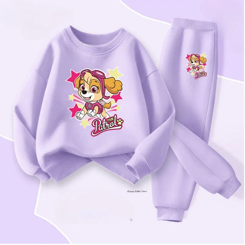 PAW Patrol Set Mädchen | Hoodie & Hose | Cartoon-Print | 4–6 Jahre | Herbst