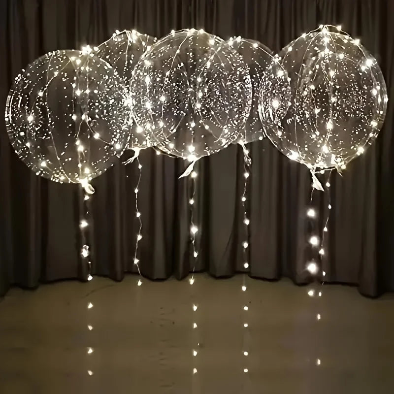 LED Bobo-Ballons mit Lichterkette – 5er-Set für besondere Anlässe