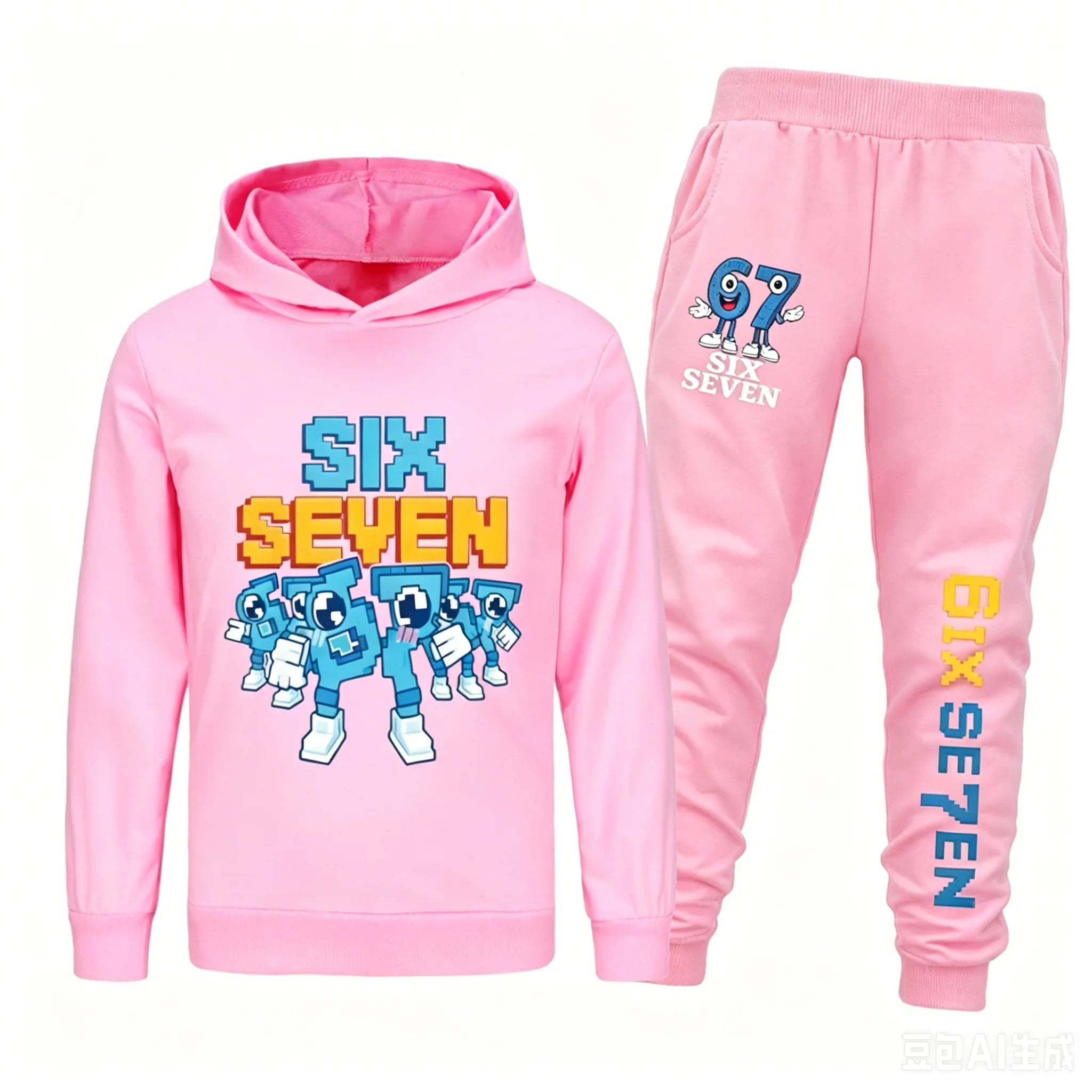 Kinder Fleece-Set mit Kapuze | Unisex Kapuzenmantel & Hose | 7–13 Jahre | Ganzjährig