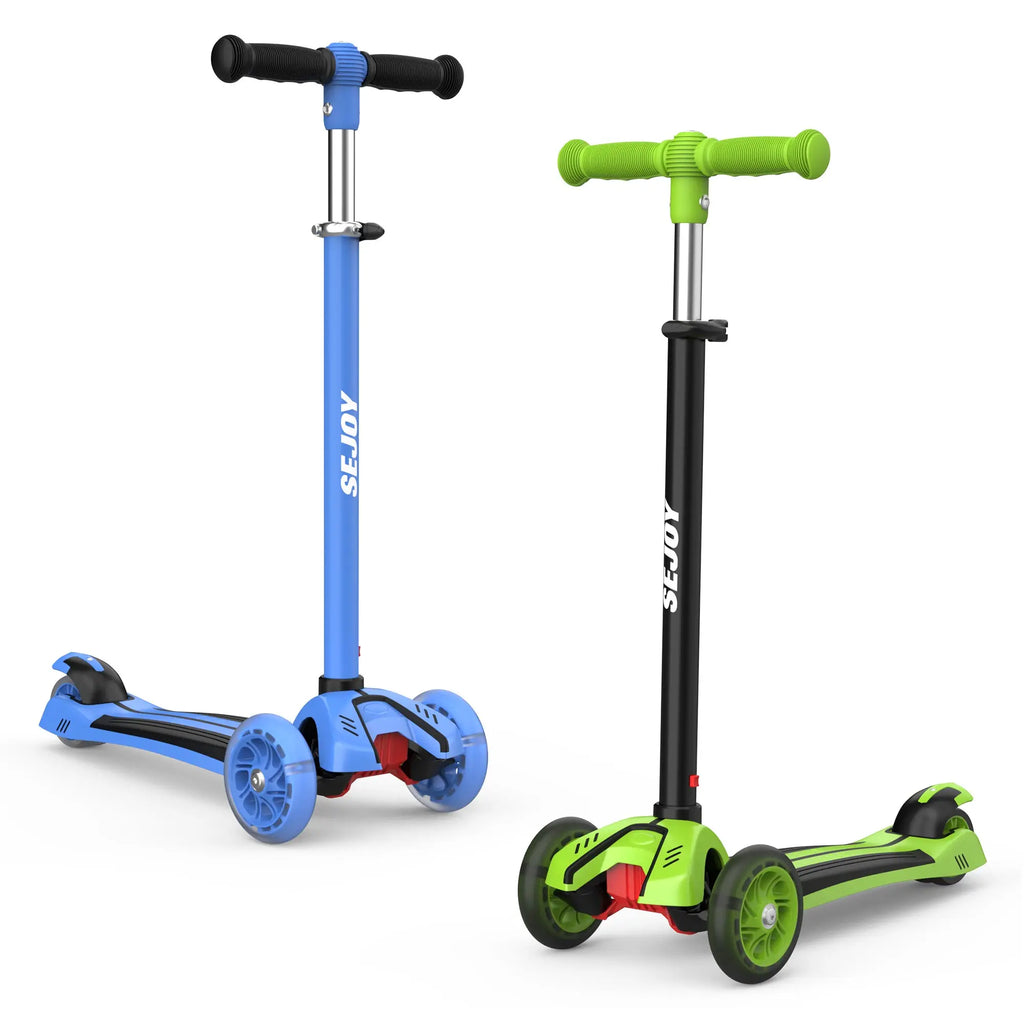 SEJOY 3-Rad-Kinderroller klappbar – Mit LED-Leuchträdern & höhenverstellbarem Lenker (3–12 Jahre)