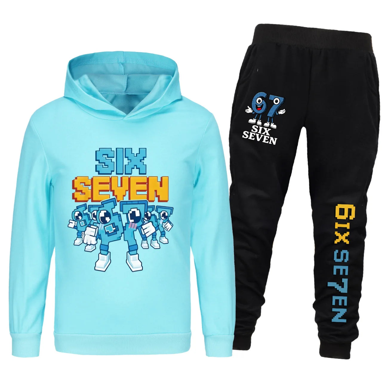 Kinder Fleece-Set mit Kapuze | Unisex Kapuzenmantel & Hose | 7–13 Jahre | Ganzjährig