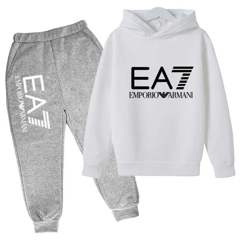 Kinder Jogginganzug 2-teilig – Hoodie & Hose mit Schriftzug für Jungen & Mädchen