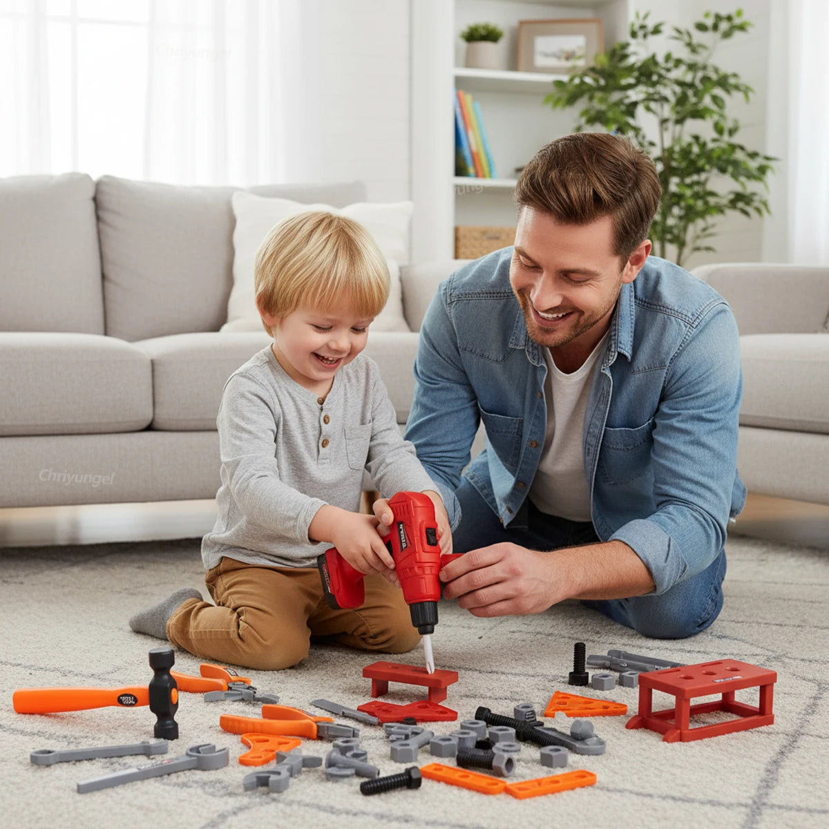 Kinder-Werkzeugset 38/42-teilig – Reparatur- & Konstruktionsspielzeug mit Werkzeugen