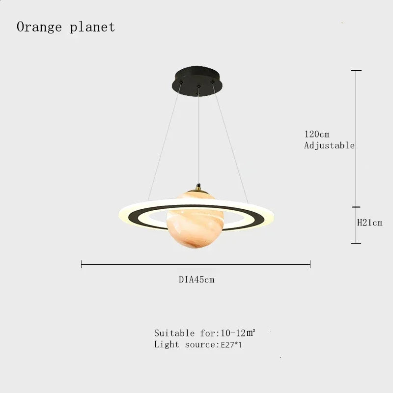 Planet LED Pendelleuchte – Moderne Kinderzimmer-Lampe im Weltraum-Design