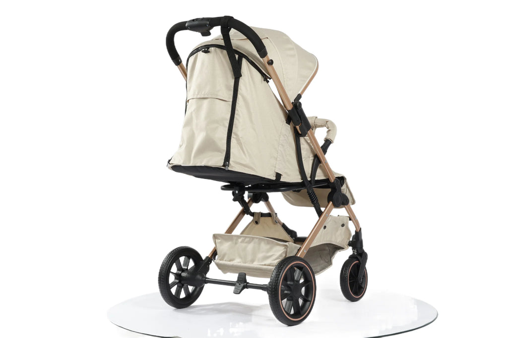 Faltbarer Kinderwagen flugzeugtauglich – 1-Sekunden-Faltung, Babywanne-Modus & Allrad-Federung (0–3 Jahre)