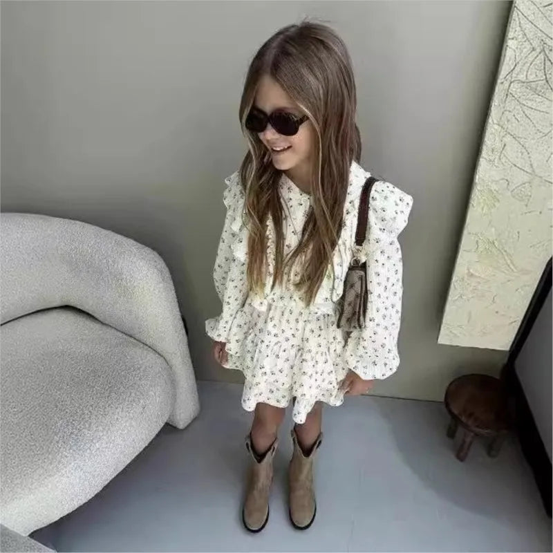 Baby Mädchen Set – Blumenhemd & Layered Rock, 2-teilig (2–7 Jahre)