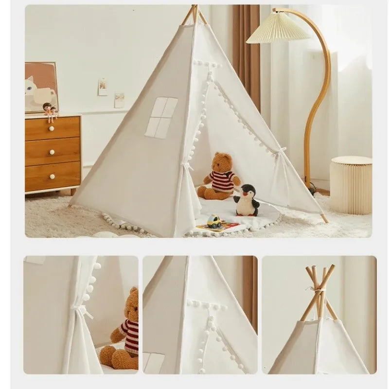 Kinder Tipi-Spielzelt – gemütliches Spielhaus 1,3 m / 1,6 m