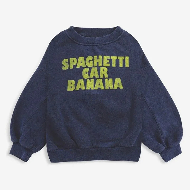 Kinder Hoodie mit Cartoon-Print – Unisex Sweatshirt für Frühling & Herbst