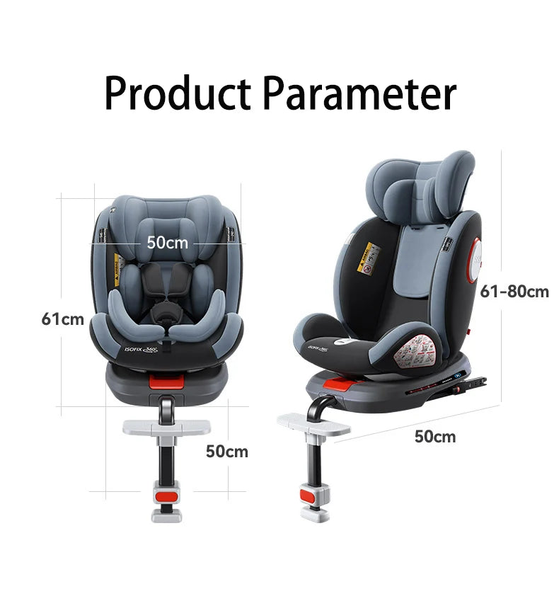 R129 i-Size 360° Baby-Autositz mit ISOFIX – 40–150 cm, rückwärts & vorwärts nutzbar