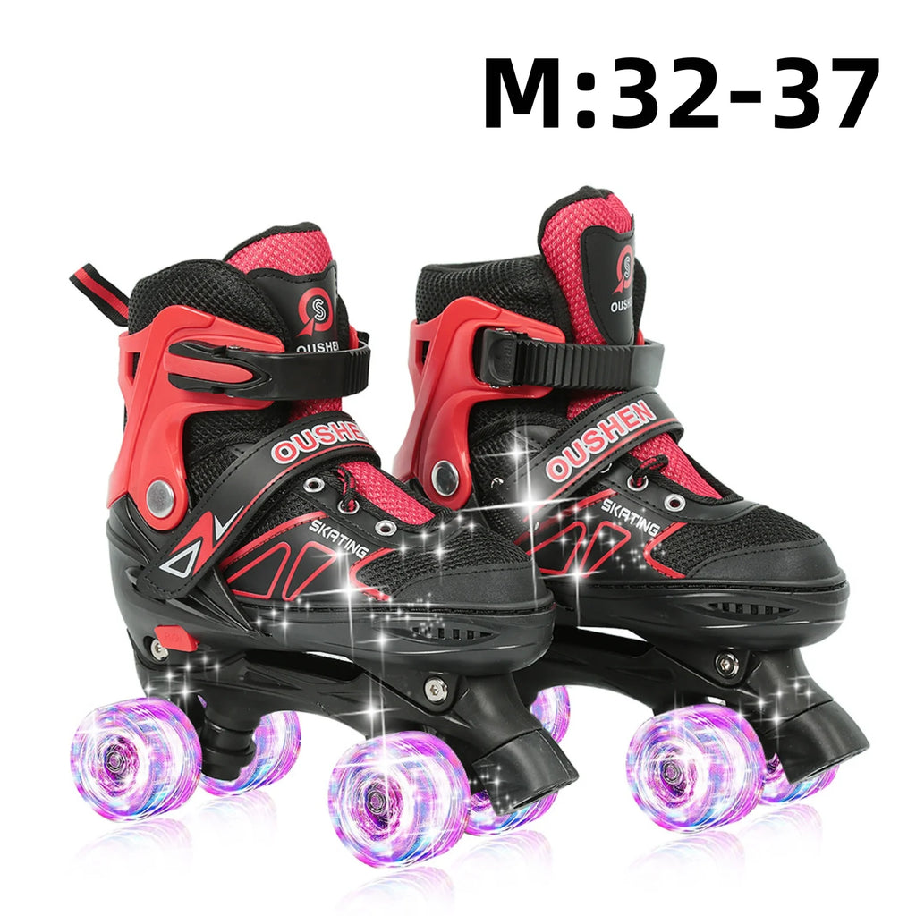 Kinder LED-Rollschuhe – größenverstellbar mit leuchtenden Rädern für Anfänger