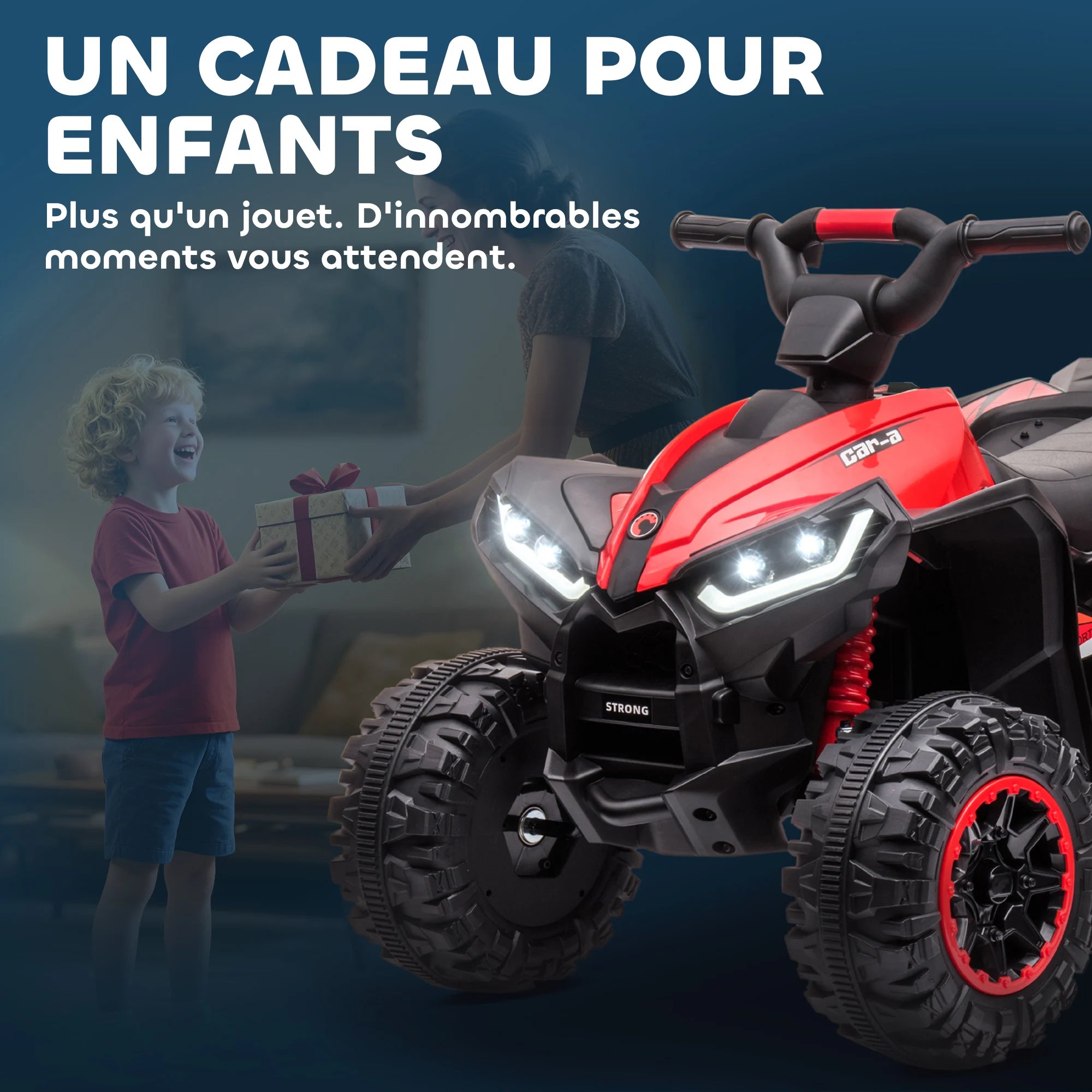 Kinder Elektroauto 12V Offroad – 2x35W, LED, Musik & Allradfederung (3–5 Jahre)