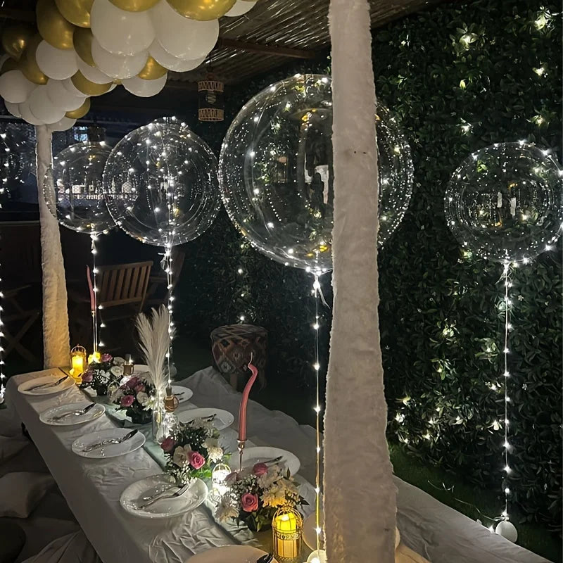 LED Bobo-Ballons mit Lichterkette – 5er-Set für besondere Anlässe