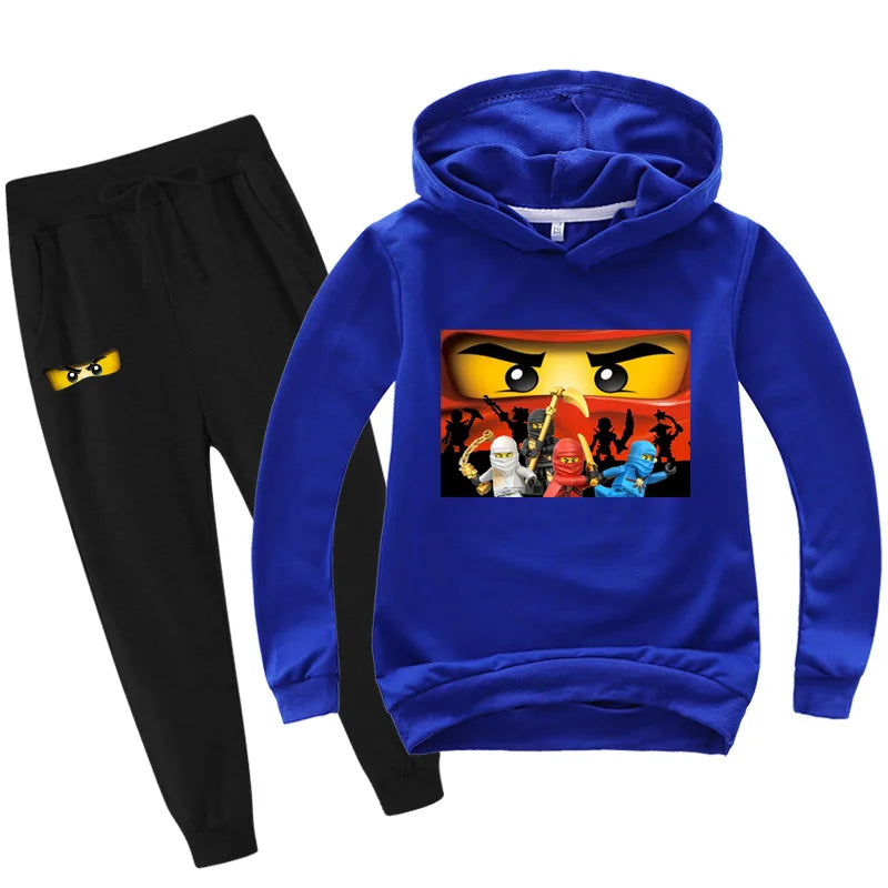 Kinder Trainingsanzug – Anime Hoodie & Hose, 2-teilig, Unisex (2–13 Jahre)