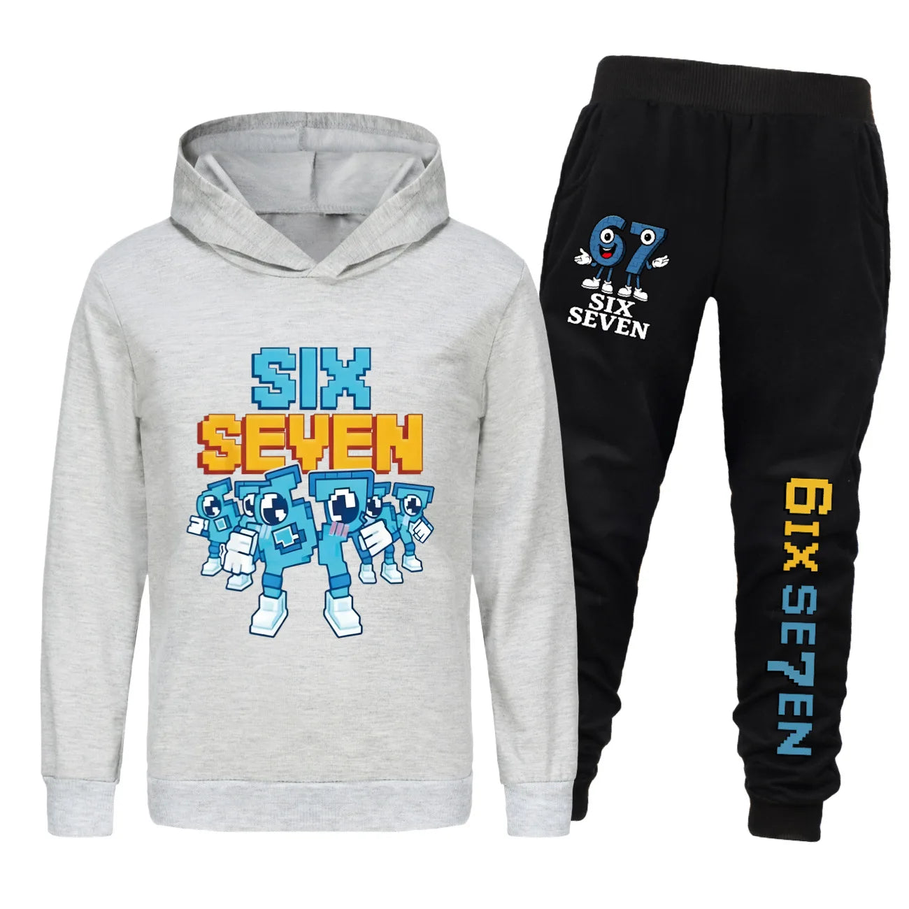 Kinder Fleece-Set mit Kapuze | Unisex Kapuzenmantel & Hose | 7–13 Jahre | Ganzjährig