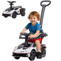 Weißes Kinder Rutschauto – mit Schiebegriff, Hupe & Lenkrad