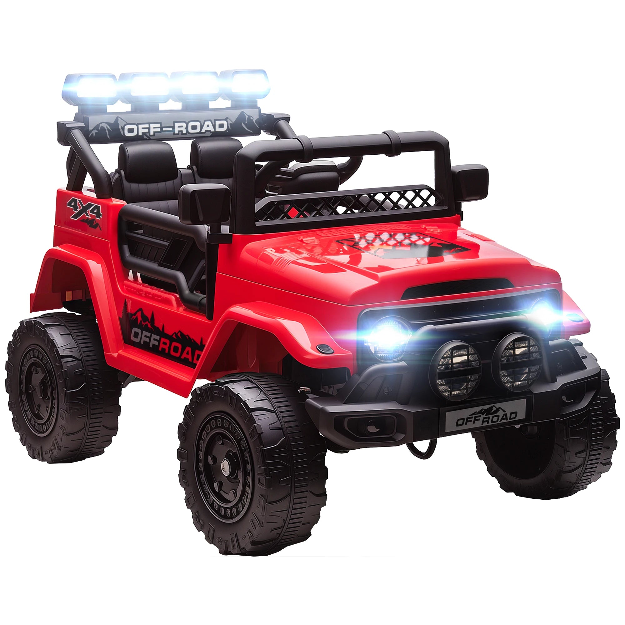 Kinder Elektro-Geländewagen mit Fernbedienung – Rot (99 x 66 x 68,5 cm)