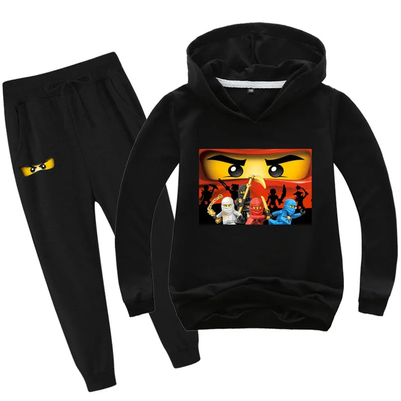 Kinder Trainingsanzug – Anime Hoodie & Hose, 2-teilig, Unisex (2–13 Jahre)