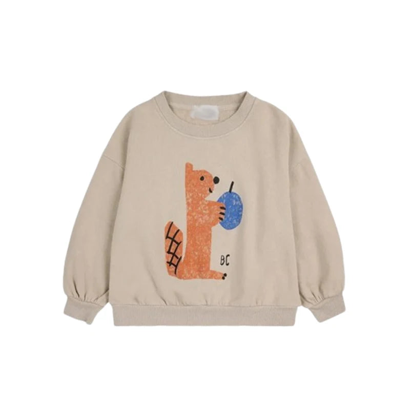 Kinder Hoodie mit Cartoon-Print – Unisex Sweatshirt für Frühling & Herbst