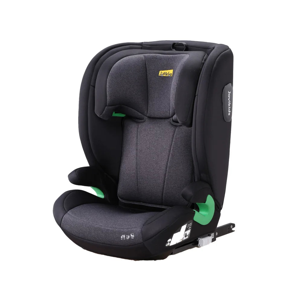Kindersitz I-Size R129 mit ISOFIX in Schwarz – Verstellbar, Seitenaufprallschutz (100–150 cm, 15–36 kg)