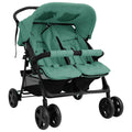 Doppel-Kinderwagen aus Stahl faltbar – Für 1–2 Kinder bis je 15 kg