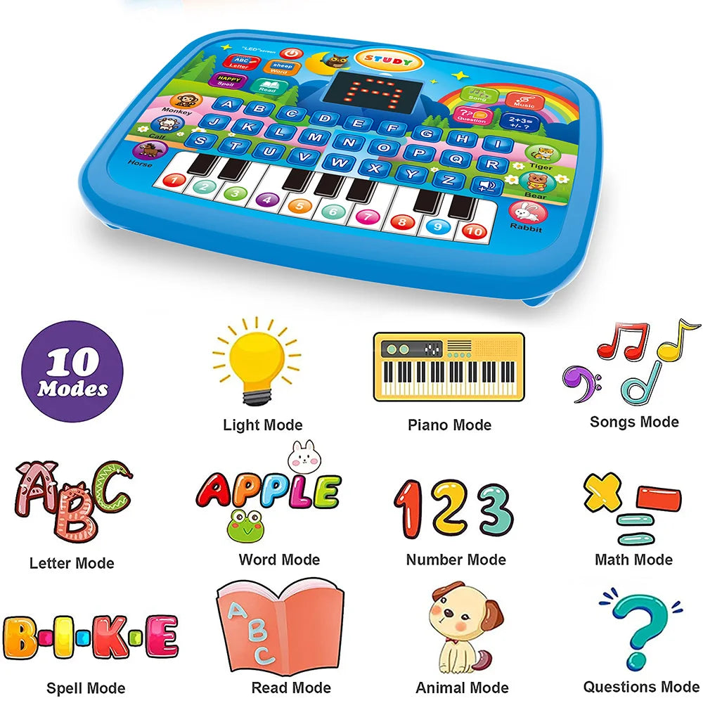Elektronisches Kinder-Lerntablet mit Musik & Tastatur