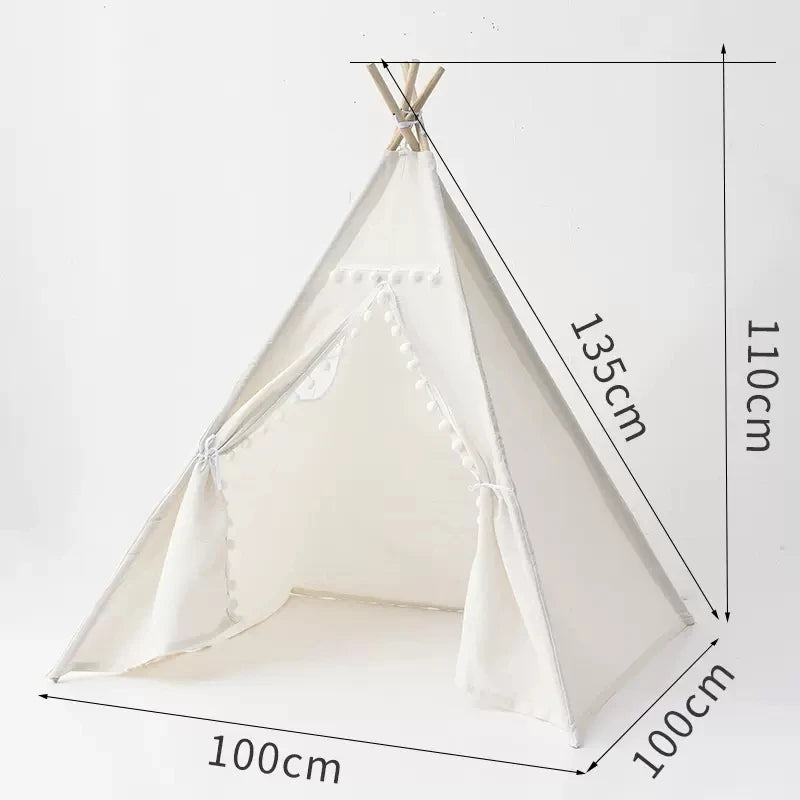 Kinder Tipi-Spielzelt – gemütliches Spielhaus 1,3 m / 1,6 m