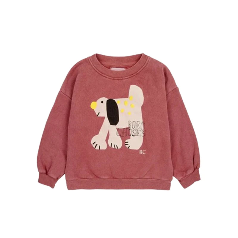 Kinder Hoodie mit Cartoon-Print – Unisex Sweatshirt für Frühling & Herbst