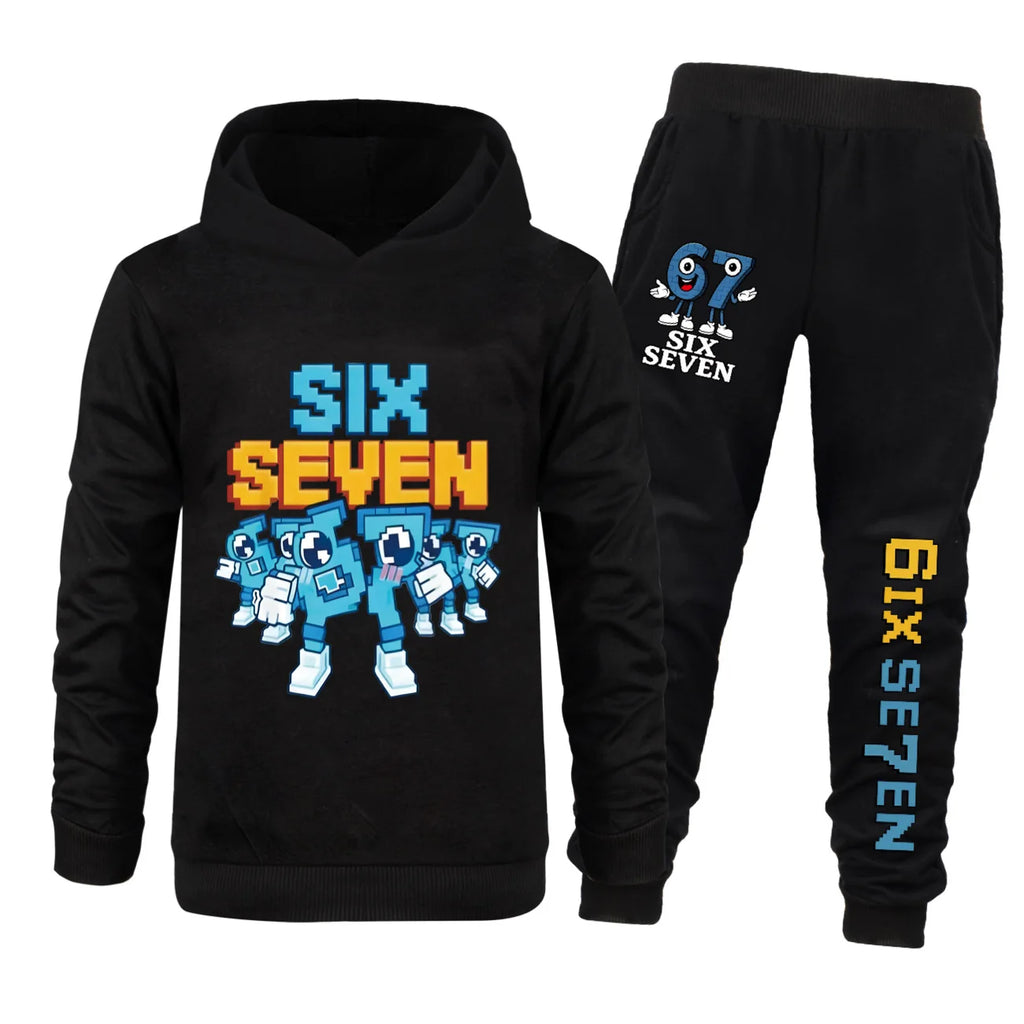 Kinder Fleece-Set mit Kapuze | Unisex Kapuzenmantel & Hose | 7–13 Jahre | Ganzjährig