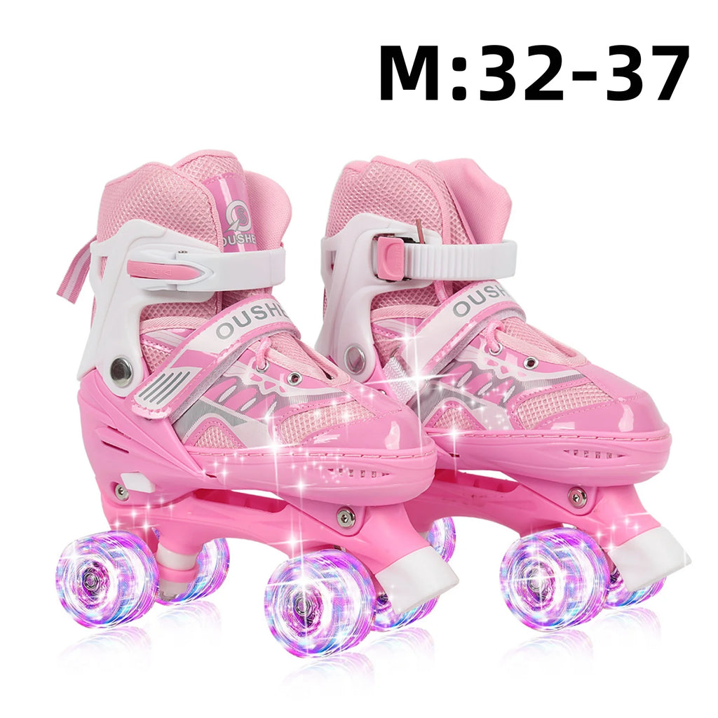 Kinder LED-Rollschuhe – größenverstellbar mit leuchtenden Rädern für Anfänger
