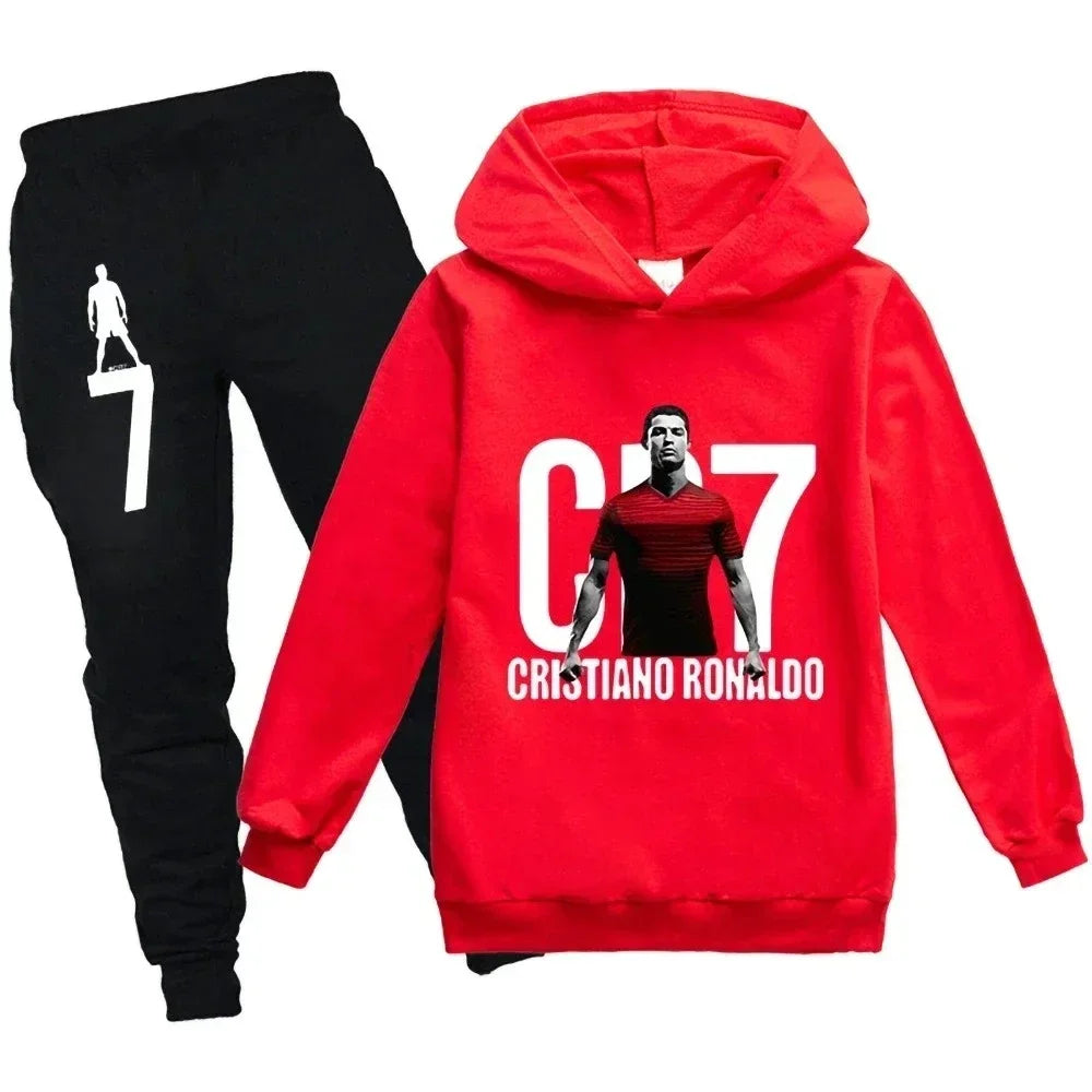Kinder Fleece-Set mit Kapuze | Unisex Pullover & Hose | 7–13 Jahre | Ganzjährig