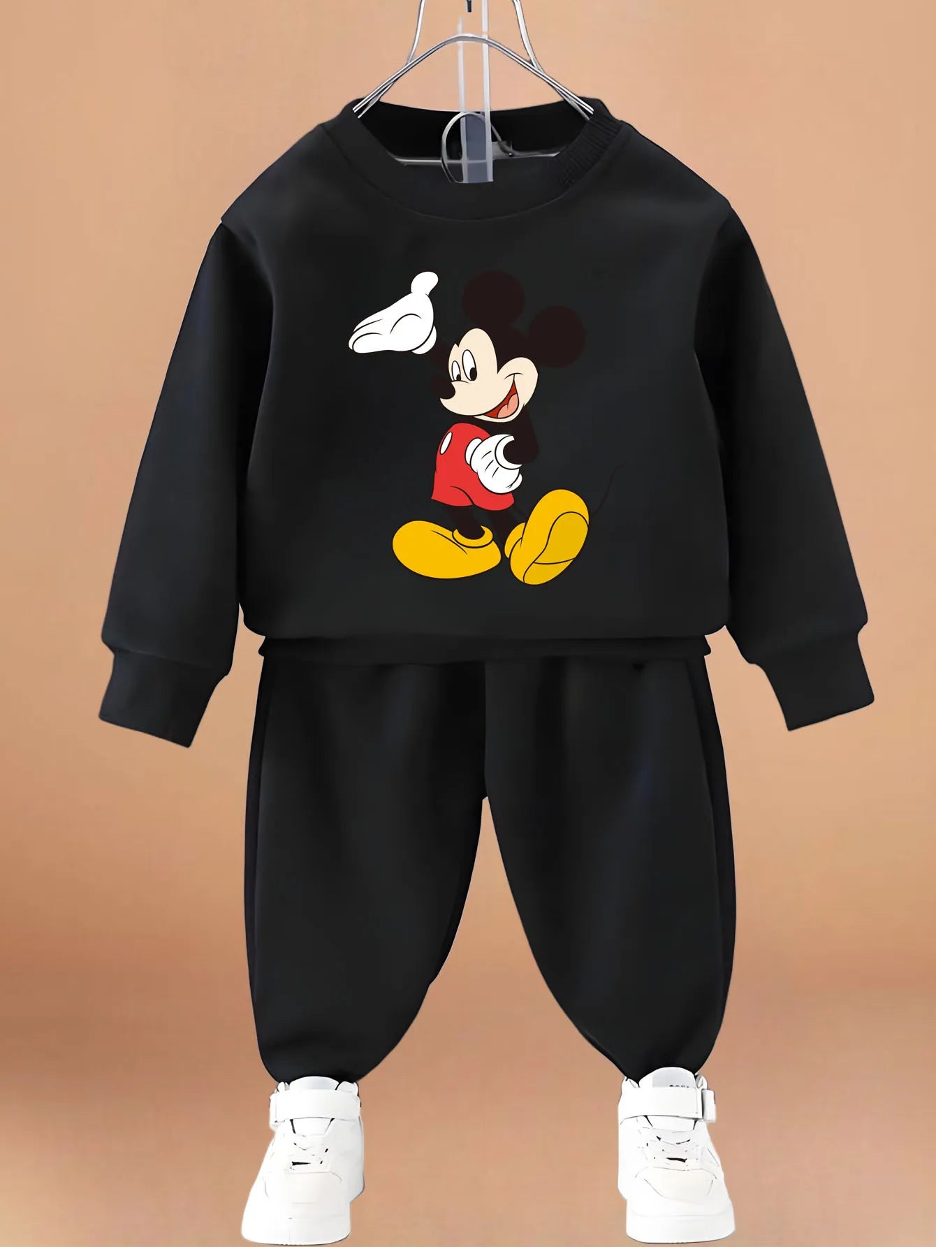 Kinder Sweatshirt-Set mit Cartoon-Print – Pullover & Hose für Jungen (4–6 Jahre)