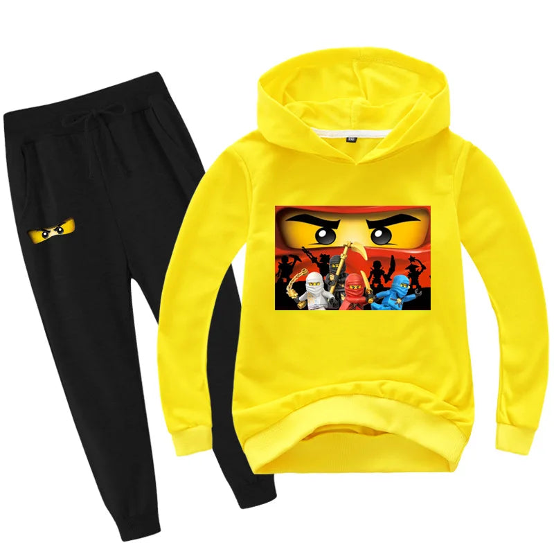 Kinder Trainingsanzug – Anime Hoodie & Hose, 2-teilig, Unisex (2–13 Jahre)