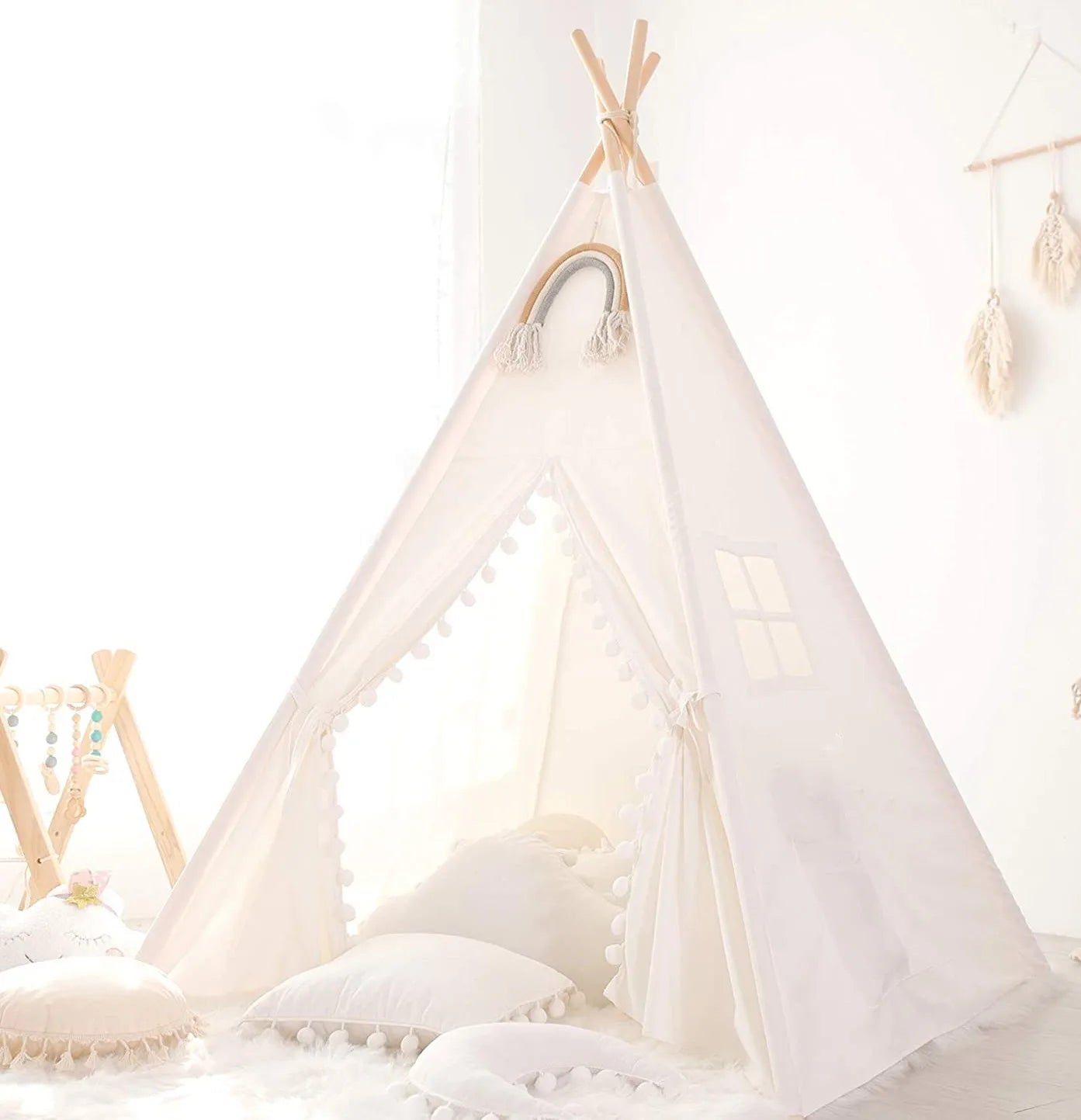 Kinder Tipi-Spielzelt – gemütliches Spielhaus 1,3 m / 1,6 m