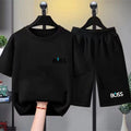 Kinder Sommer-Set 2-teilig – T-Shirt & Shorts mit Print für Jungen & Mädchen